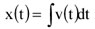 x(t)=fV(t)dt