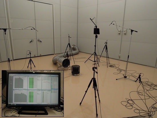 半無響室法音響パワーレベル測定装置の写真
