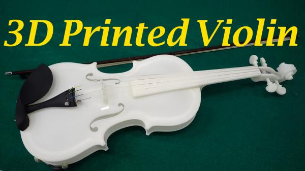 3Dプリンタでバイオリン動画のサムネイルです